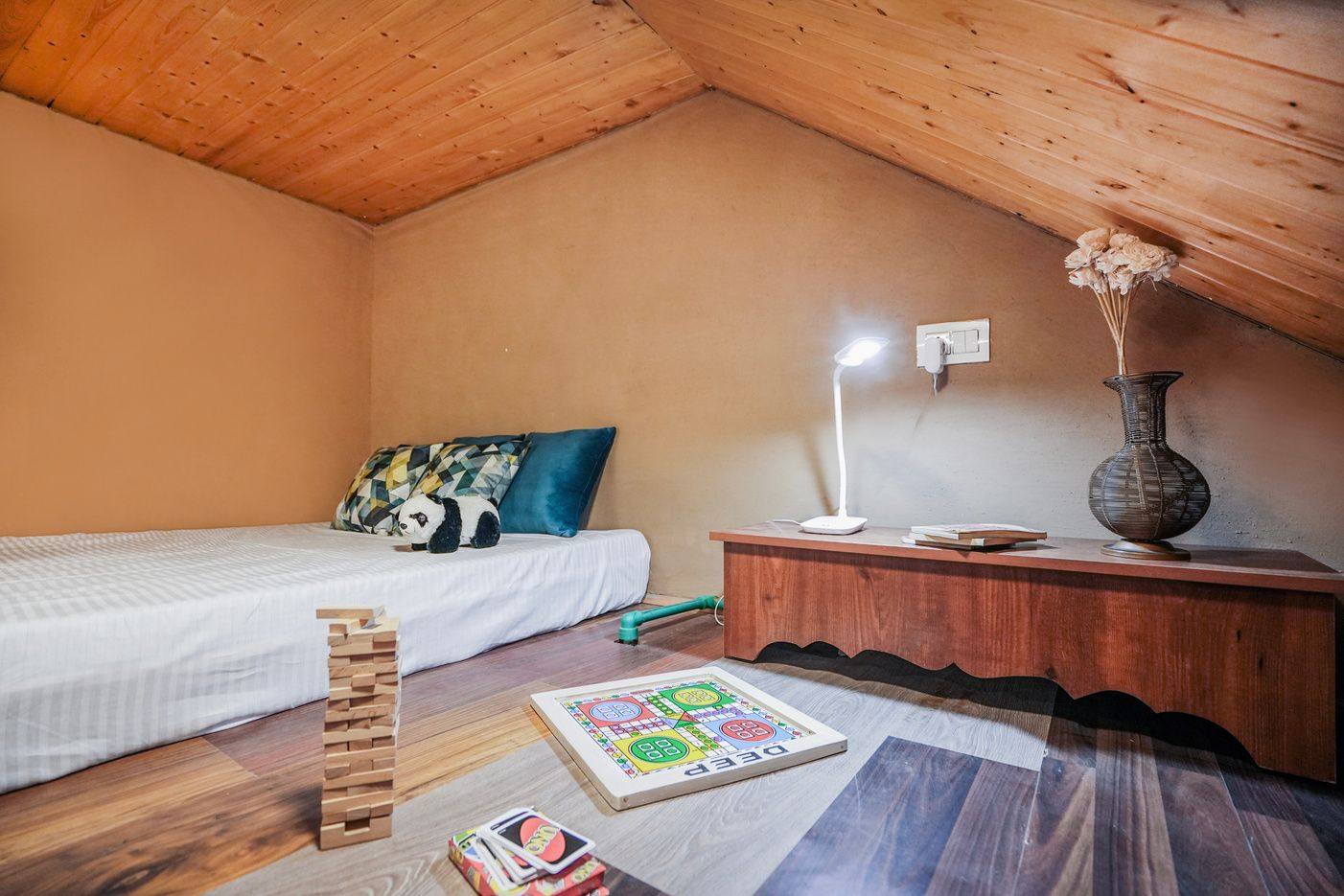 Loft lounge with mattress