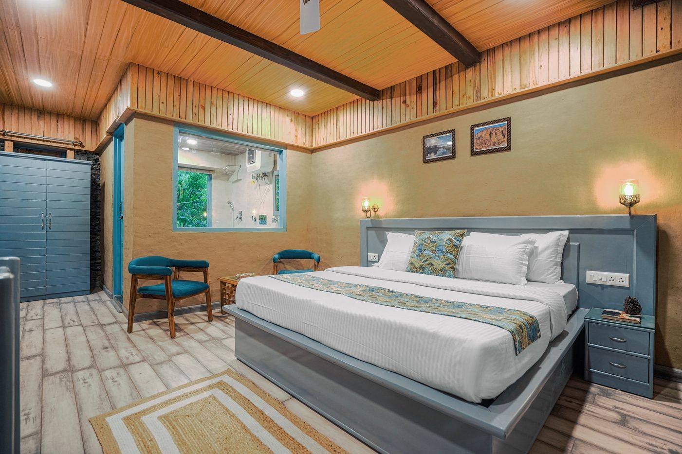 Luxury room with wood panelling